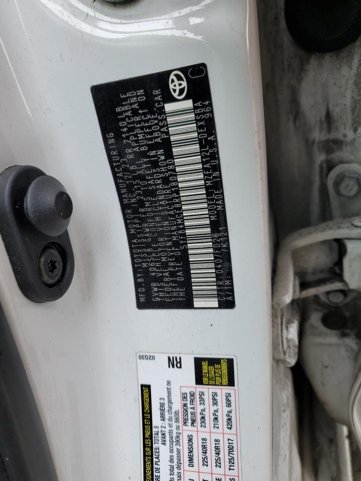 2024 TOYOTA COROLLA NIGHT SHADE VIN:5YFB4MCE8RP180780