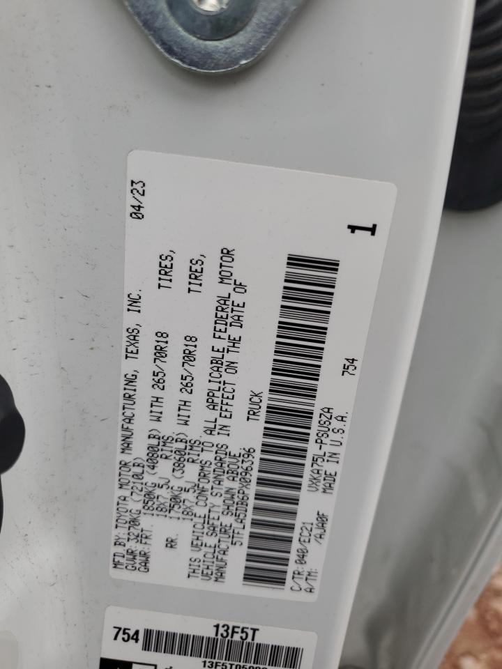 2023 TOYOTA TUNDRA CREWMAX SR VIN:5TFLA5DB6PX096396
