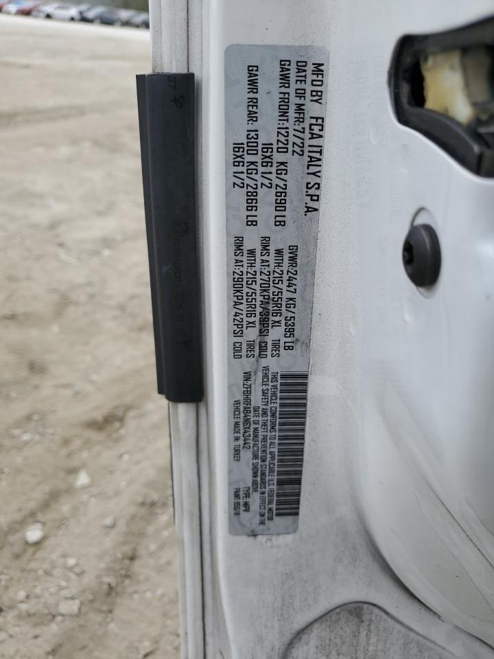 2022 RAM PROMASTER CITY TRADESMAN VIN:ZFBHRFAB4N6X43442