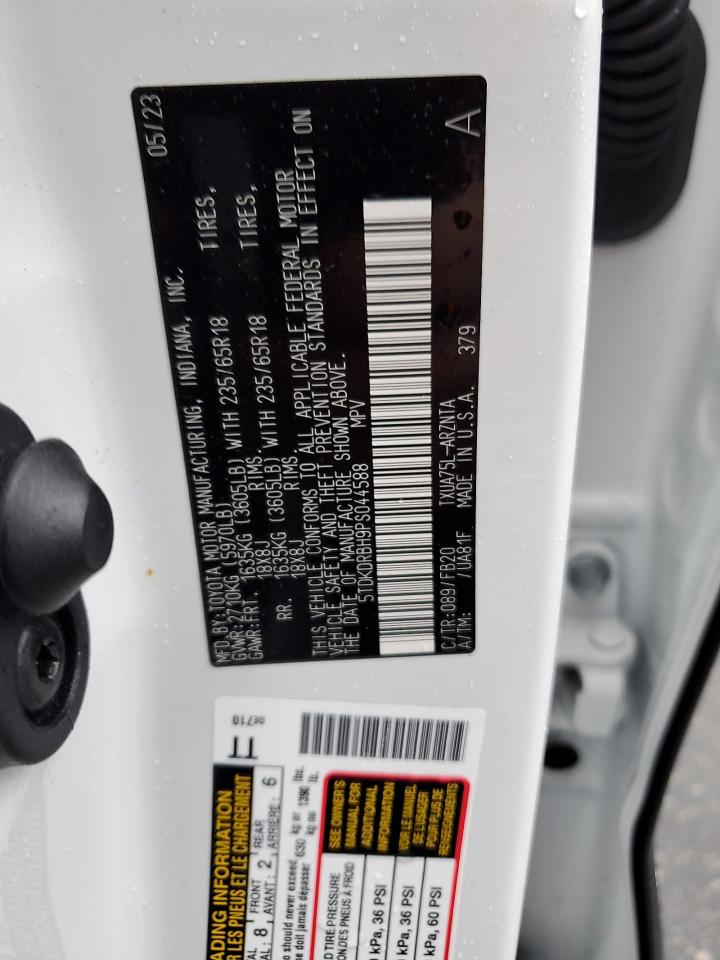 2023 TOYOTA HIGHLANDER L VIN:5TDKDRBH9PS044588