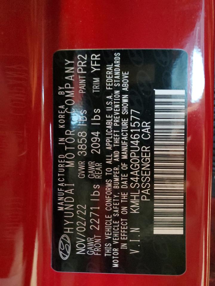 2023 HYUNDAI ELANTRA SEL VIN:KMHLS4AG0PU461577