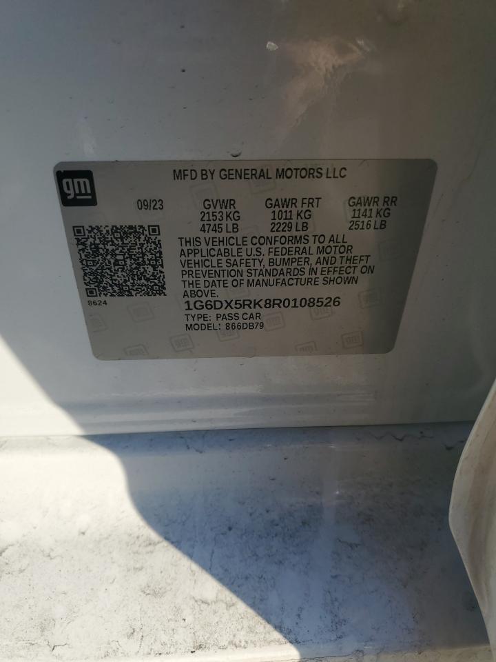 2024 CADILLAC CT5 LUXURY VIN:1G6DX5RK8R0108526