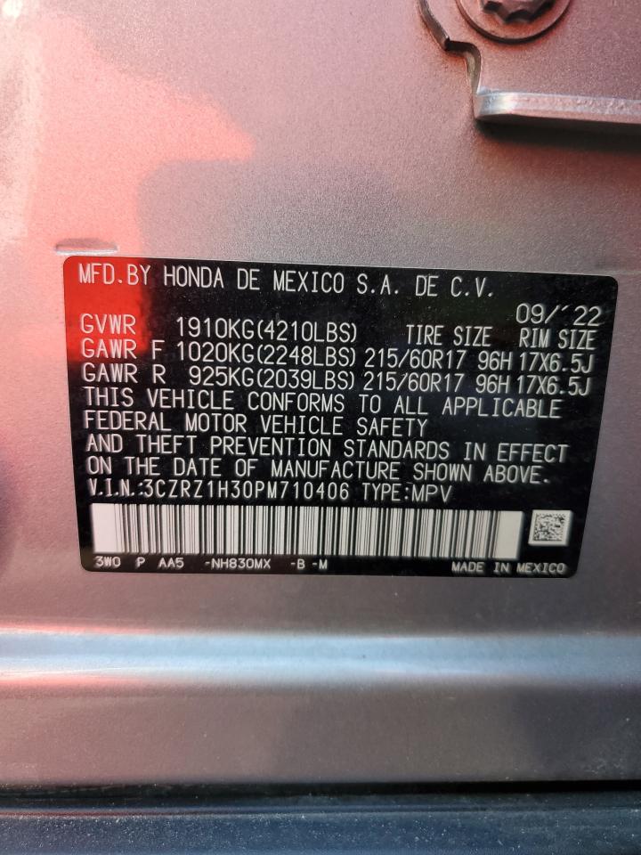 2023 HONDA HR-V LX VIN:3CZRZ1H30PM710406