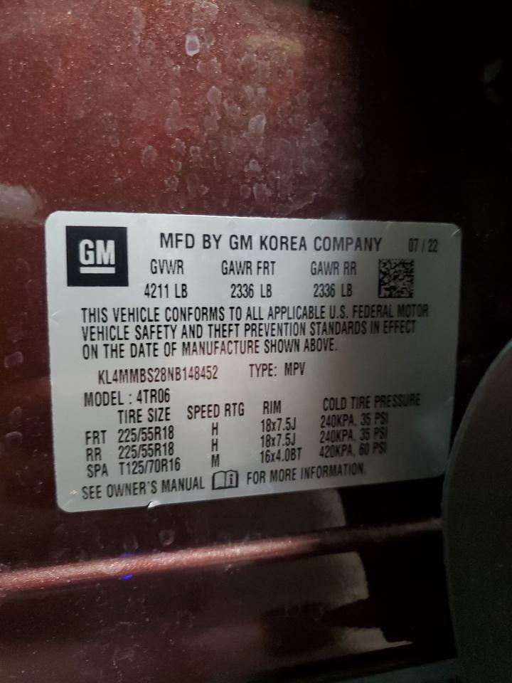 2022 BUICK ENCORE GX PREFERRED VIN:KL4MMBS28NB148452