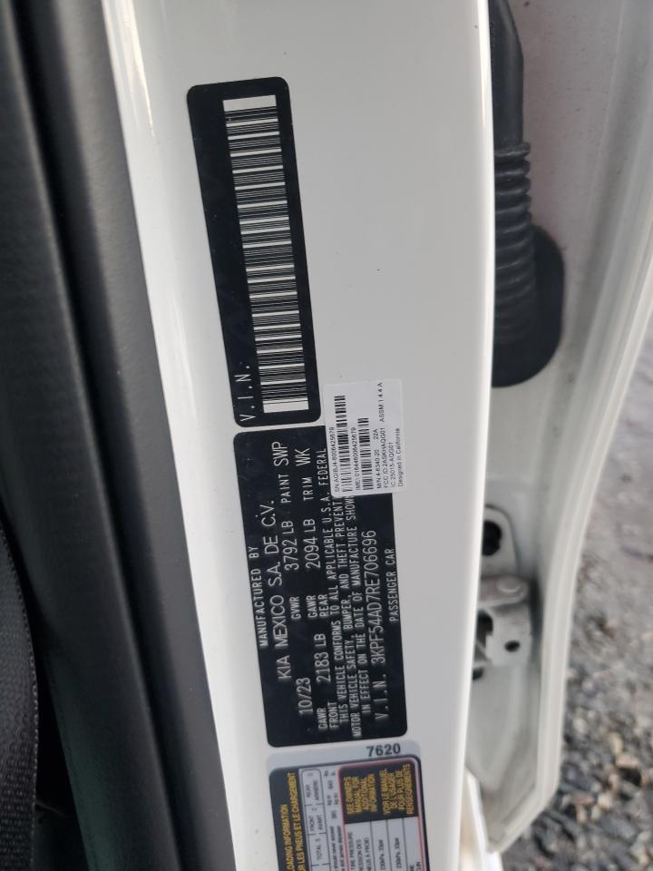 2024 KIA FORTE GT LINE VIN:3KPF54AD7RE706696