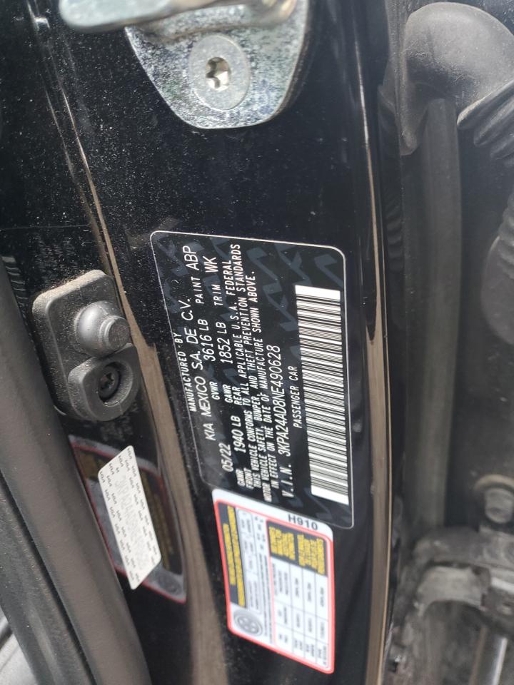 2022 KIA RIO LX VIN:3KPA24AD8NE490628