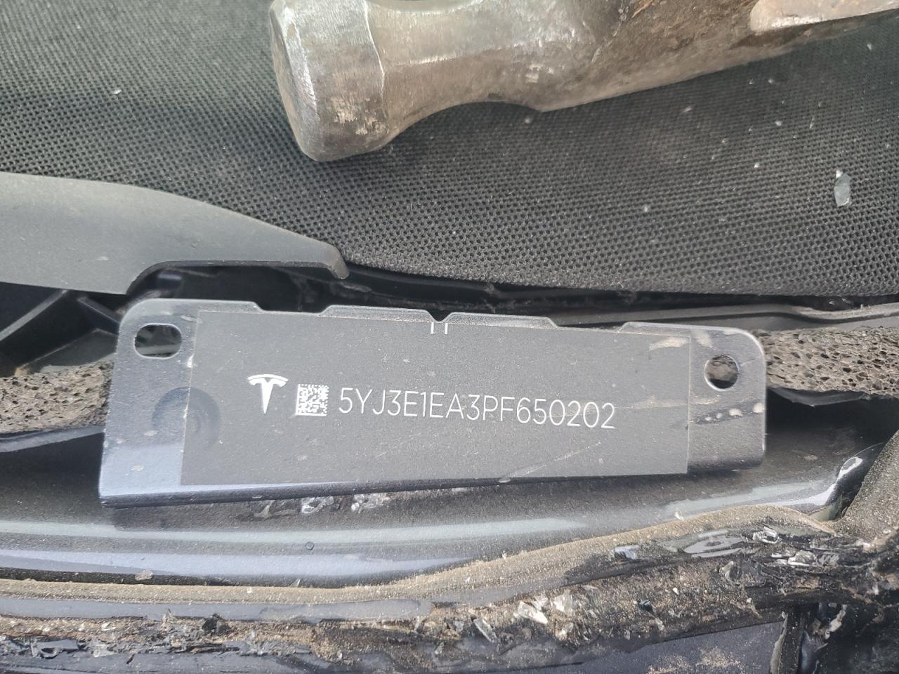 2023 TESLA MODEL 3  VIN:5YJ3E1EA3PF650202