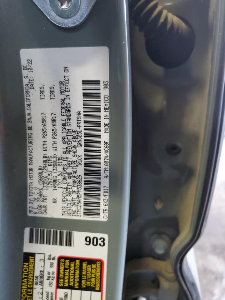 2023 TOYOTA TACOMA DOUBLE CAB VIN:3TMCZ5AN5PM538629