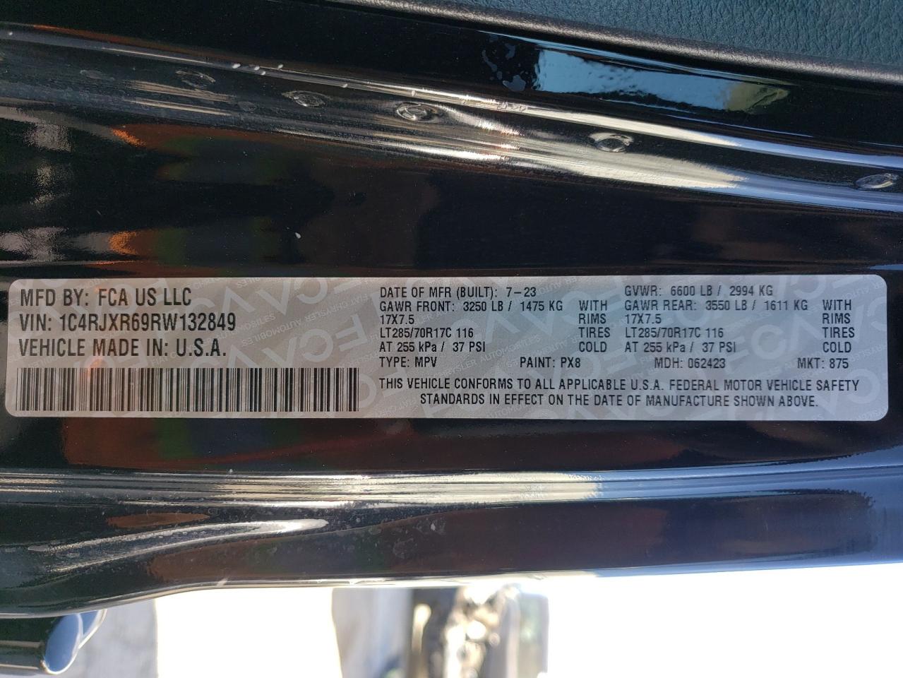 2024 JEEP WRANGLER RUBICON 4XE VIN:1C4RJXR69RW132849