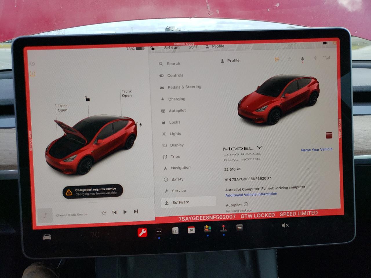 2022 TESLA MODEL Y  VIN:7SAYGDEE8NF562007