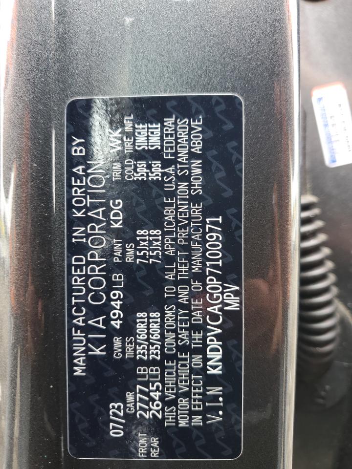 2023 KIA SPORTAGE EX VIN:KNDPVCAG0P7100971