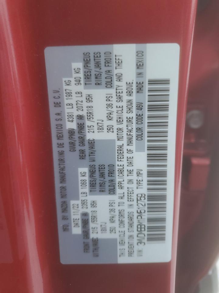 2023 MAZDA CX-30 SELECT VIN:3MVDMBBM1PM512759