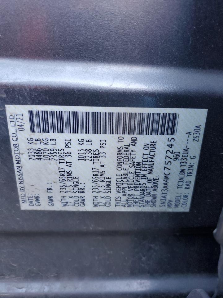 2024 NISSAN ROGUE S VIN:5N1AT3AA4MC757245