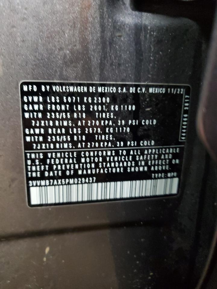 2023 VOLKSWAGEN TIGUAN SE VIN:3VVMB7AX5PM029437