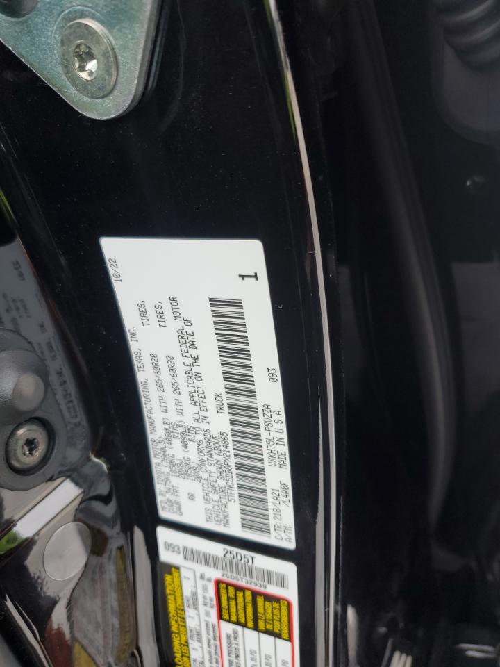 2023 TOYOTA TUNDRA CREWMAX PLATINUM VIN:5TFNC5DB8PX014865
