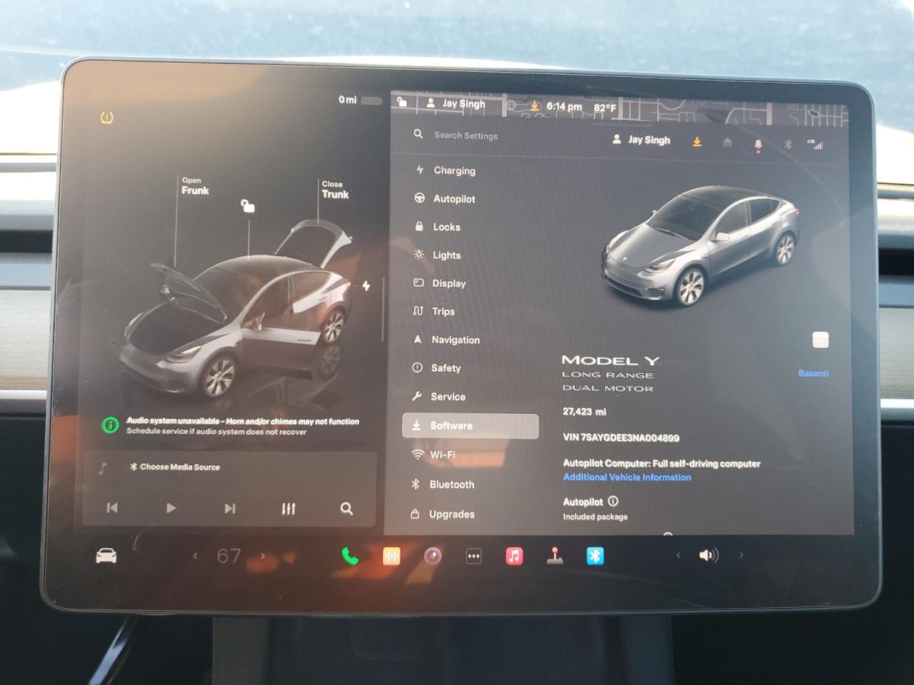 2022 TESLA MODEL Y  VIN:7SAYGDEE3NA004899