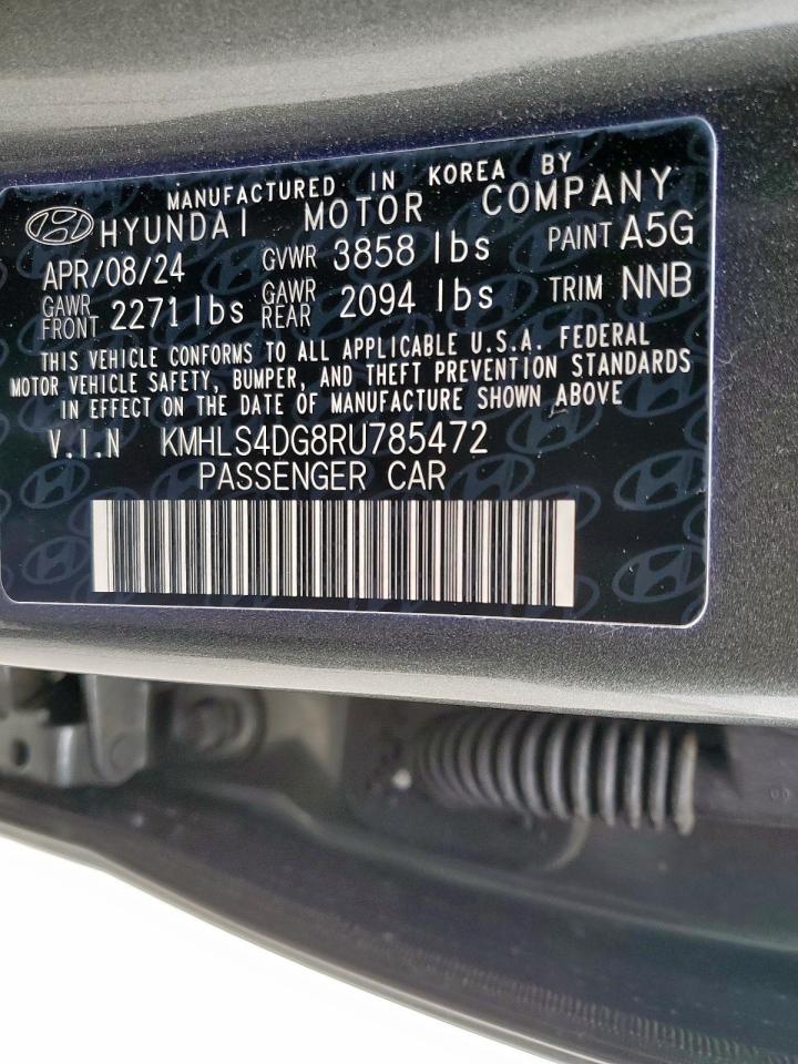 2024 HYUNDAI ELANTRA SEL VIN:KMHLS4DG8RU785472