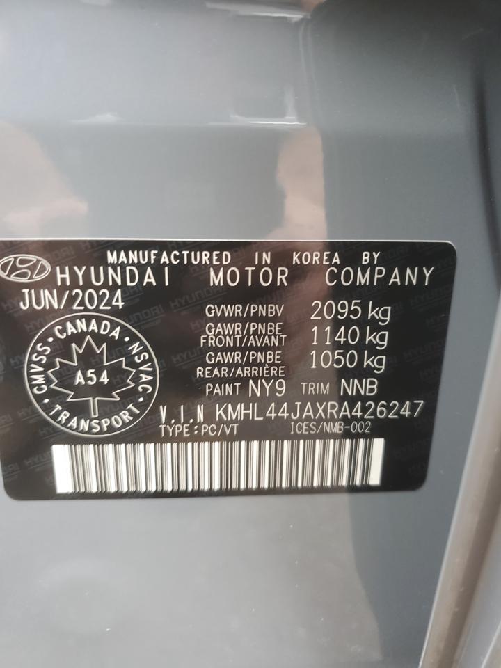 2024 HYUNDAI SONATA PREFERRED-TREND VIN:KMHL44JAXRA426247