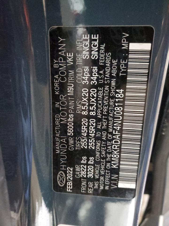 2022 HYUNDAI IONIQ 5 LIMITED VIN:KM8KRDAF4NU081184