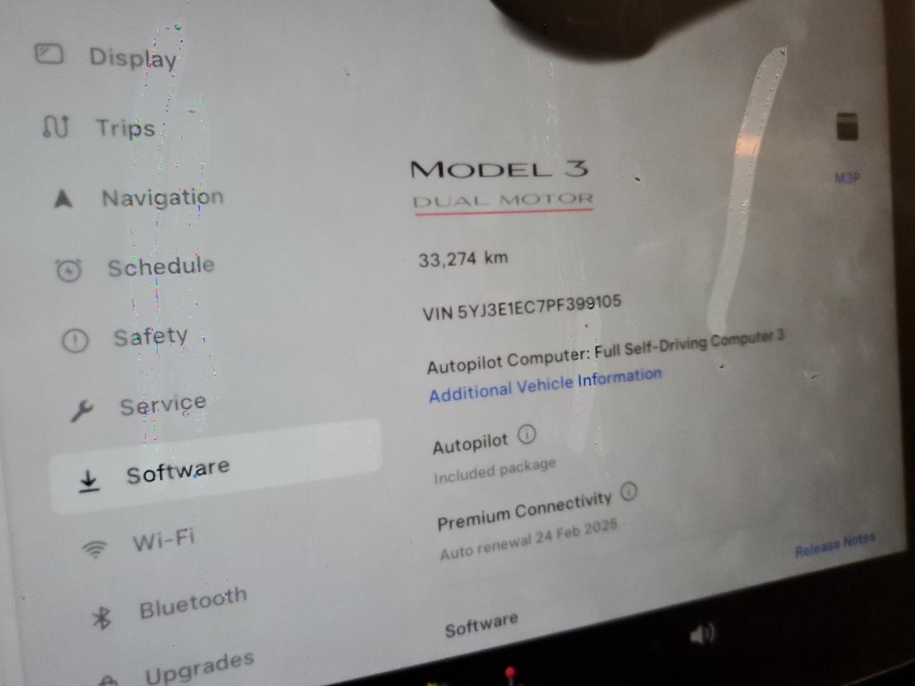 2023 TESLA MODEL 3  VIN:5YJ3E1EC7PF399105