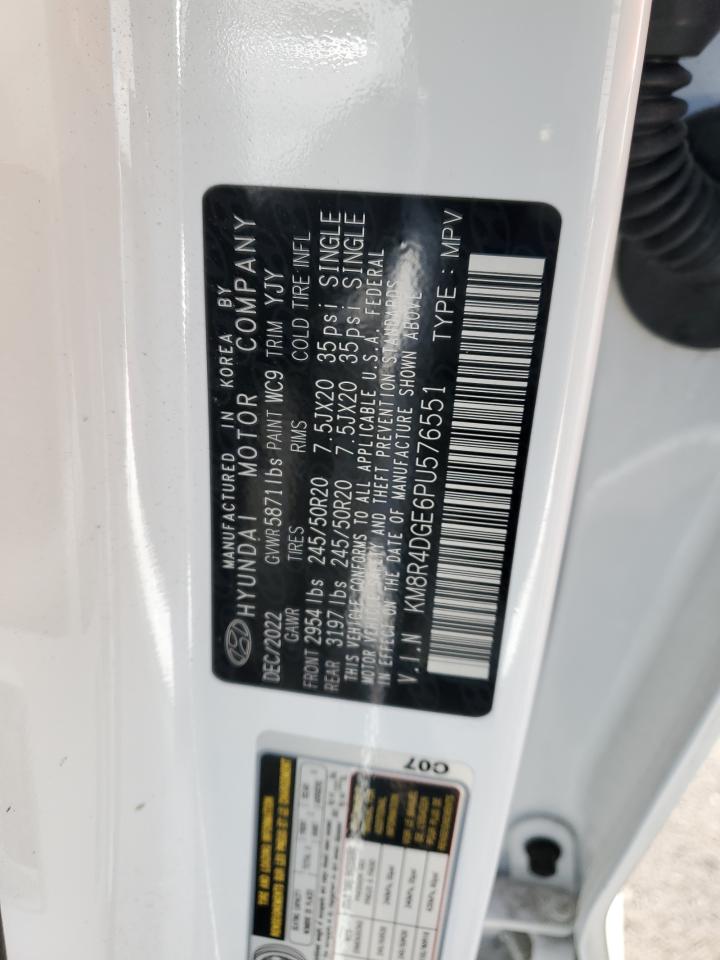 2023 HYUNDAI PALISADE SEL PREMIUM VIN:KM8R4DGE6PU576551