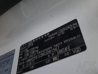 2019 Hyundai Santa FE KMHS581CBKU081567 VIN:KMHS581CBKU081567