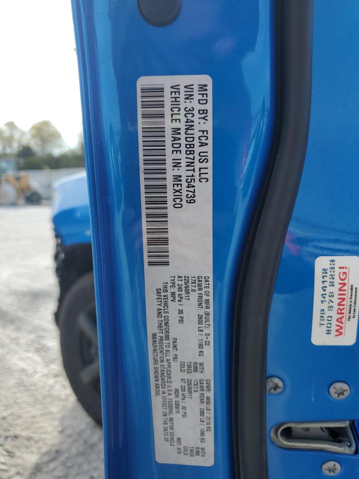 2022 JEEP COMPASS LATITUDE VIN:3C4NJDBB7NT154739