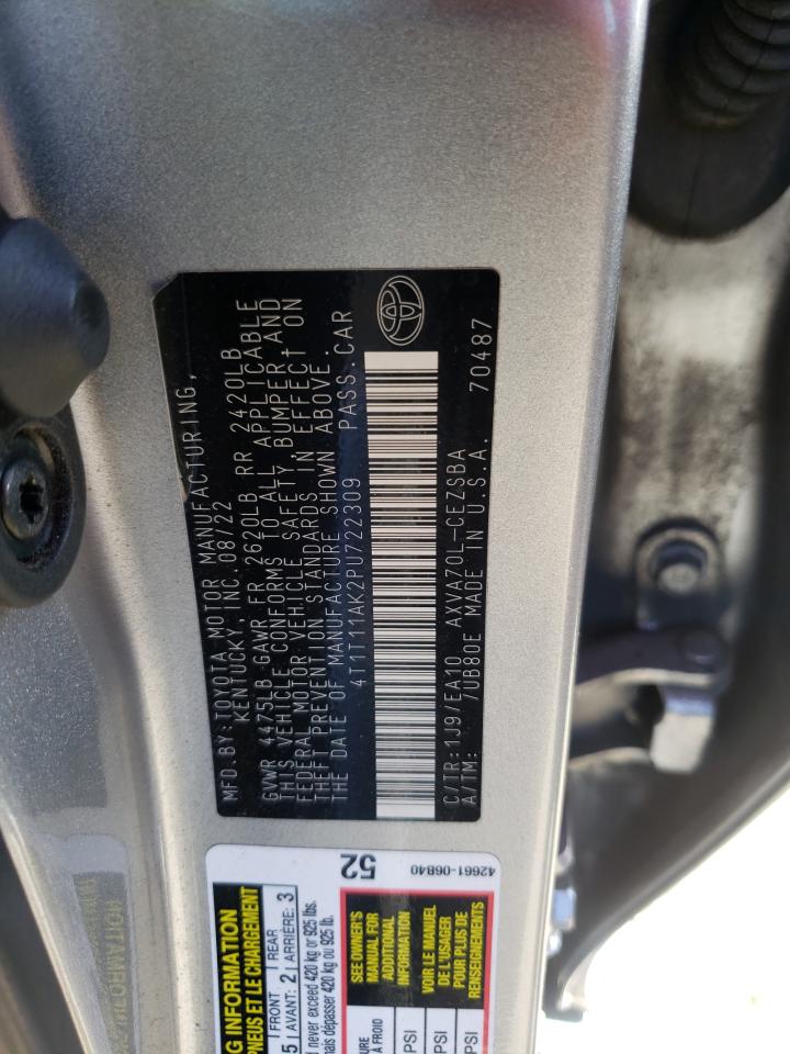 2023 TOYOTA CAMRY SE NIGHT SHADE VIN:4T1T11AK2PU722309