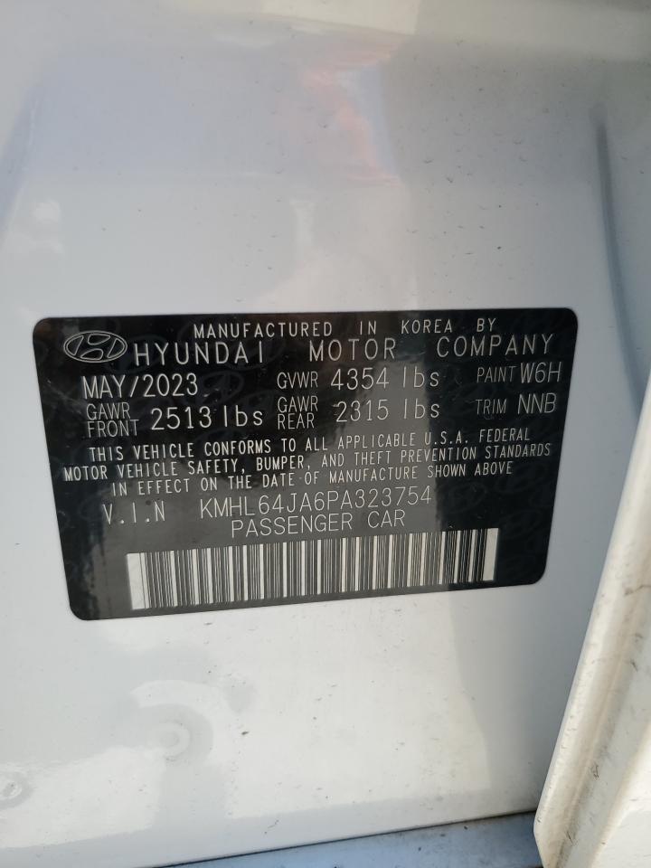 2023 HYUNDAI SONATA SEL VIN:KMHL64JA6PA323754