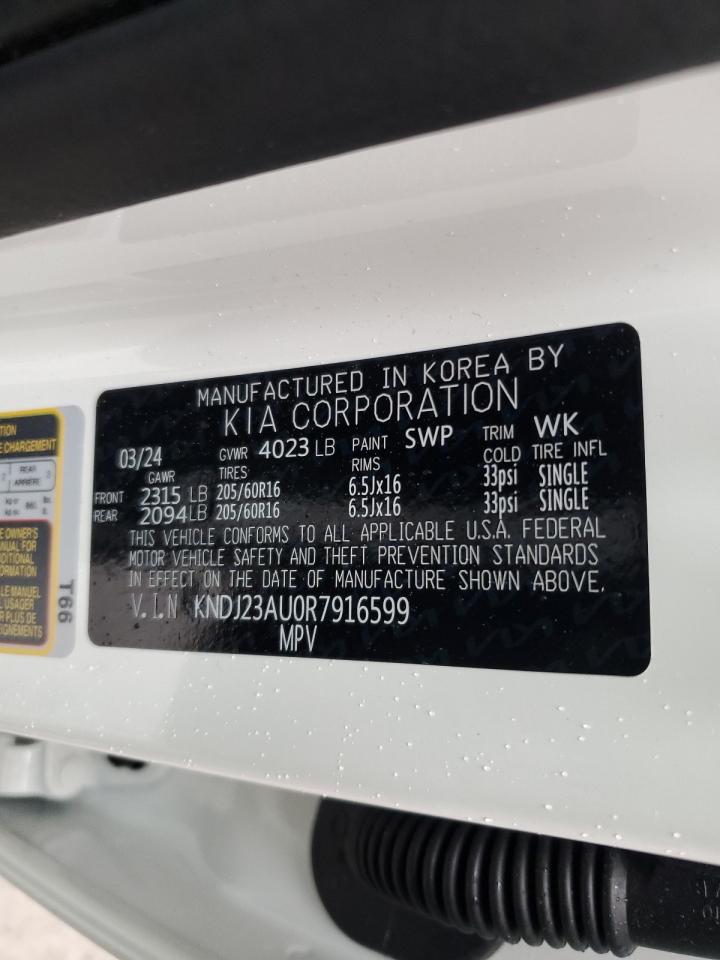2024 KIA SOUL LX VIN:KNDJ23AU0R7916599