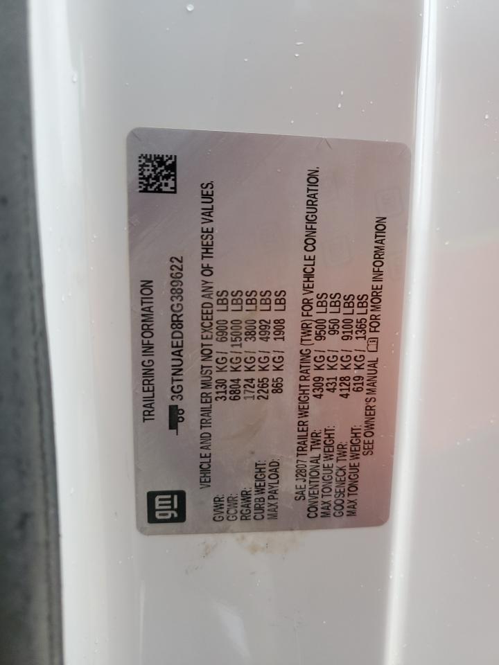 2024 GMC SIERRA K1500 VIN:3GTNUAED8RG389622