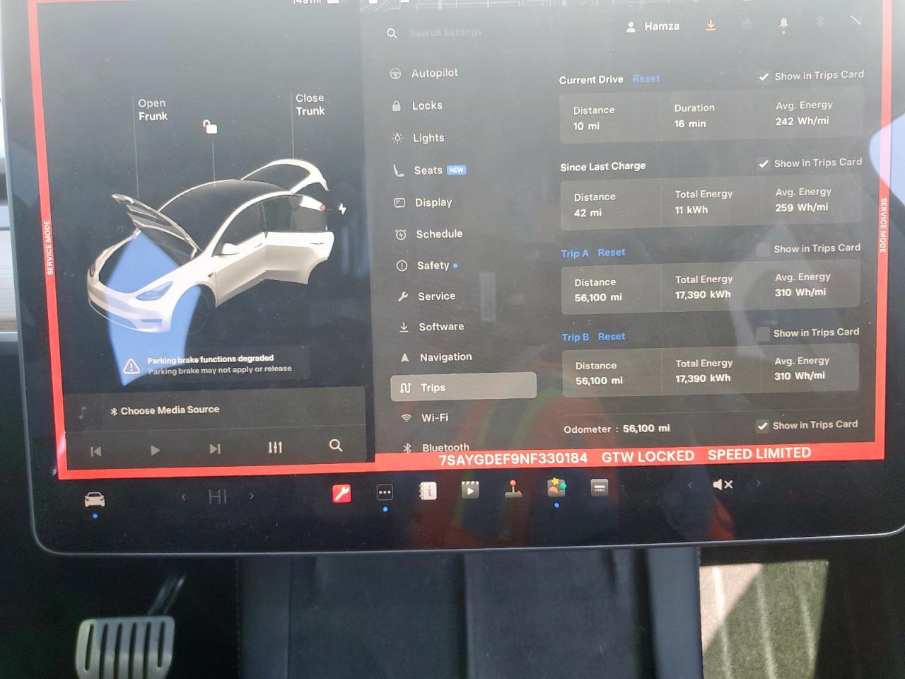 2022 TESLA MODEL Y VIN:7SAYGDEF9NF330184
