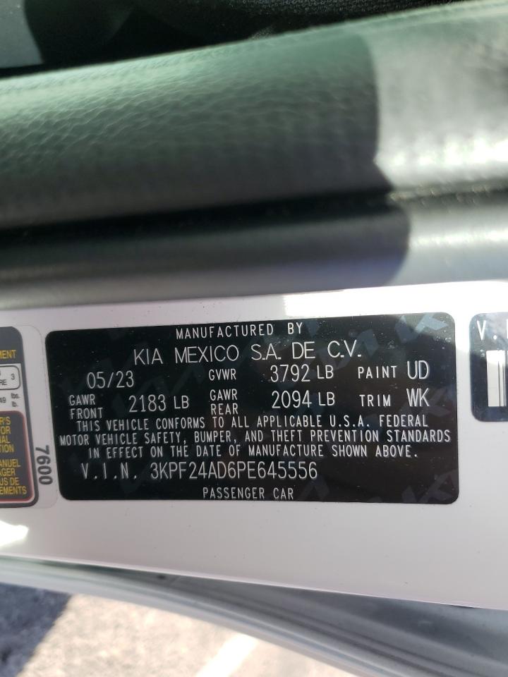 2023 KIA FORTE LX VIN:3KPF24AD6PE645556