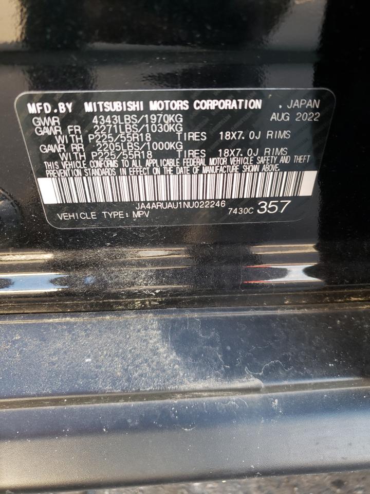 2022 MITSUBISHI OUTLANDER SPORT ES VIN:JA4ARUAU1NU022246