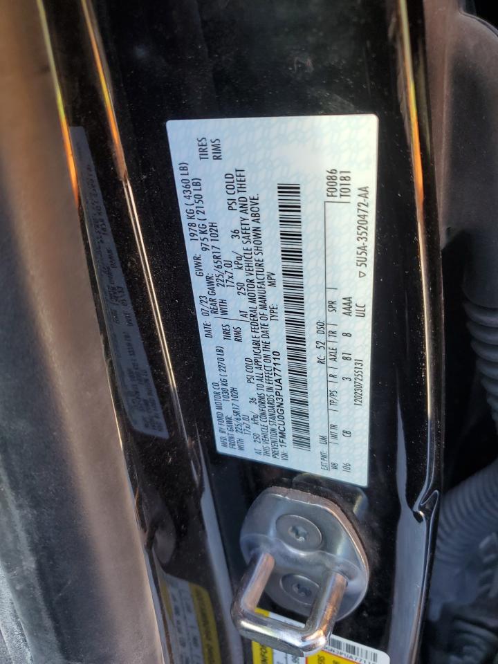 2023 FORD ESCAPE ACTIVE VIN:1FMCU0GN3PUA77110