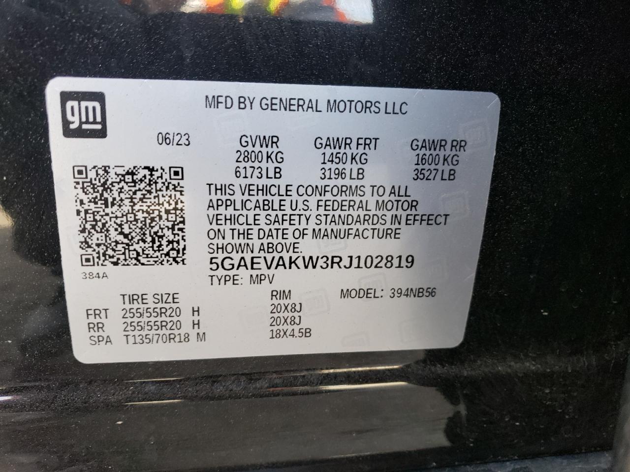 2024 BUICK ENCLAVE ESSENCE VIN:5GAEVAKW3RJ102819