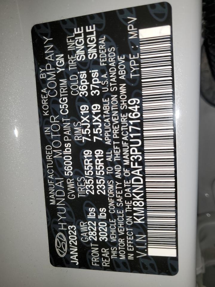 2023 HYUNDAI IONIQ 5 SEL VIN:KM8KNDAF3PU171649