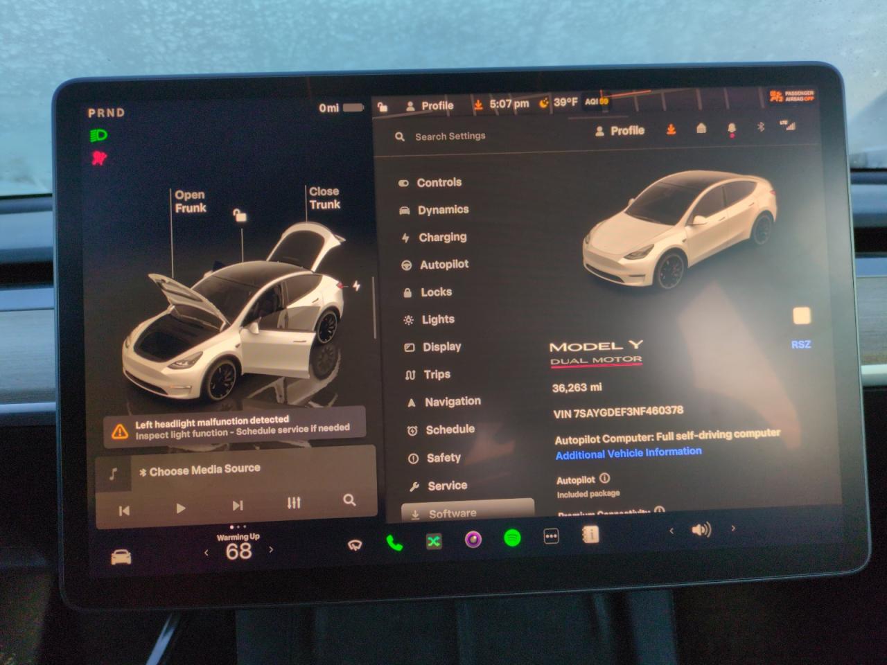 2022 TESLA MODEL Y  VIN:7SAYGDEF3NF460378