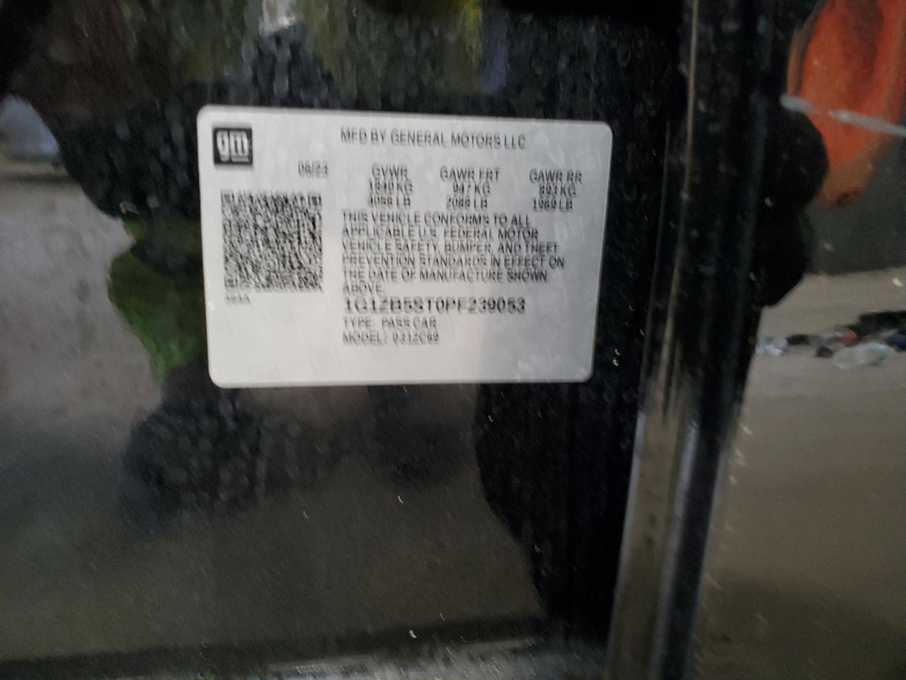 2023 CHEVROLET MALIBU LS VIN:1G1ZB5ST0PF239053