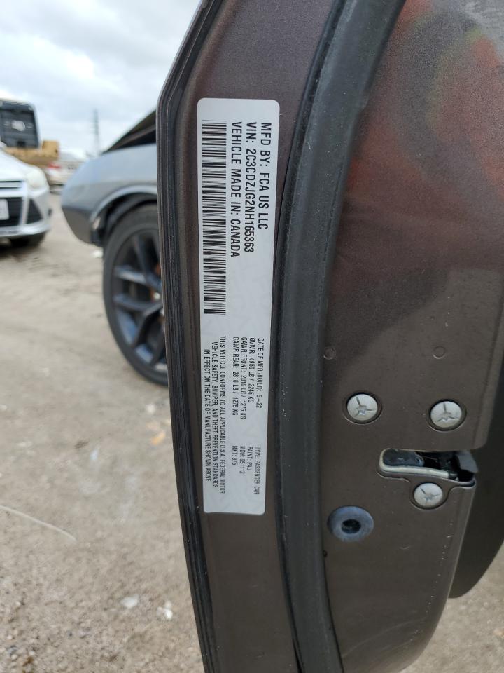 2022 DODGE CHALLENGER GT VIN:2C3CDZJG2NH165363