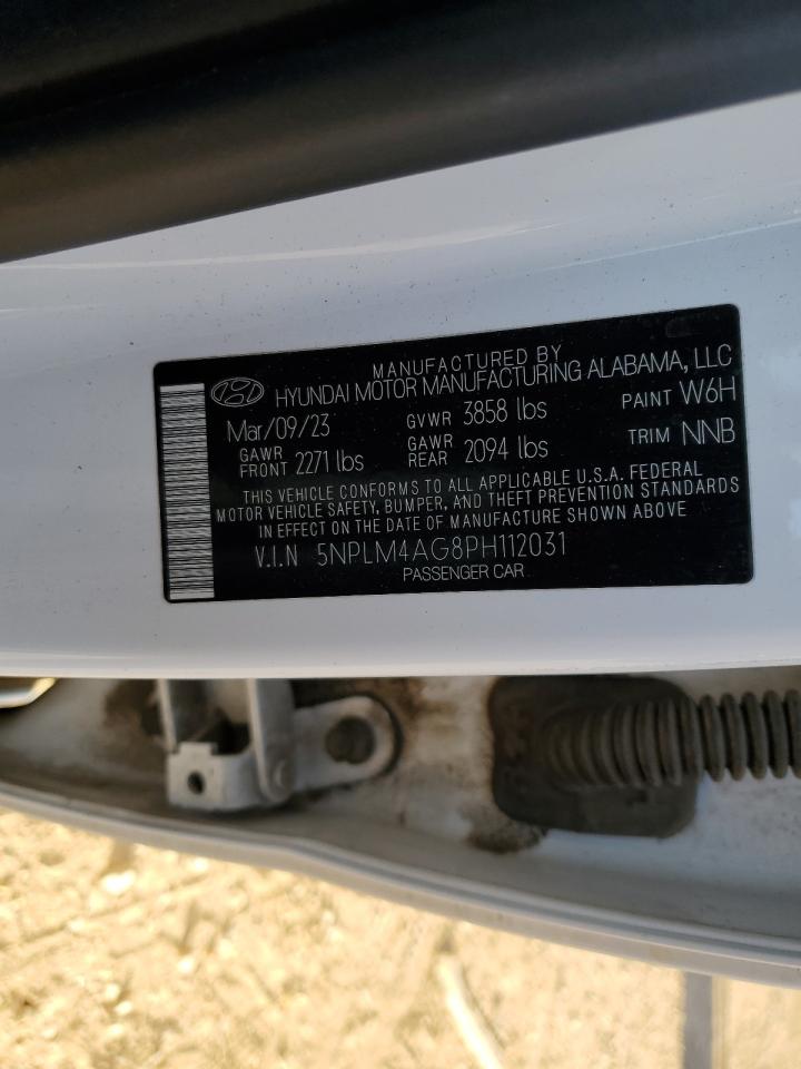 2023 HYUNDAI ELANTRA SEL VIN:5NPLM4AG8PH112031