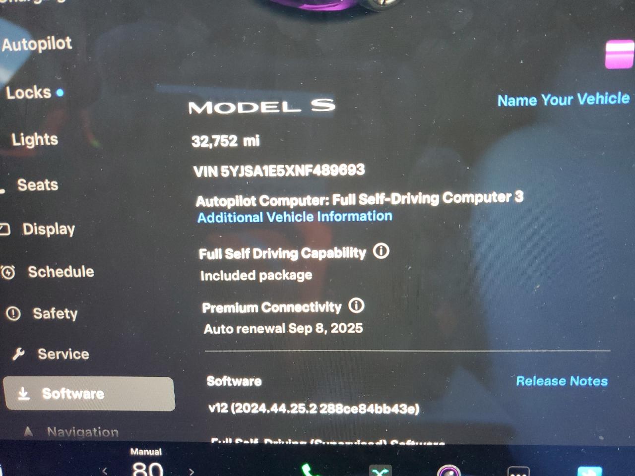 2022 TESLA MODEL S  VIN:5YJSA1E5XNF489693