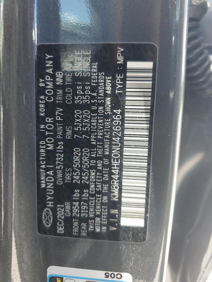 2022 HYUNDAI PALISADE SEL VIN:KM8R44HE0NU426964
