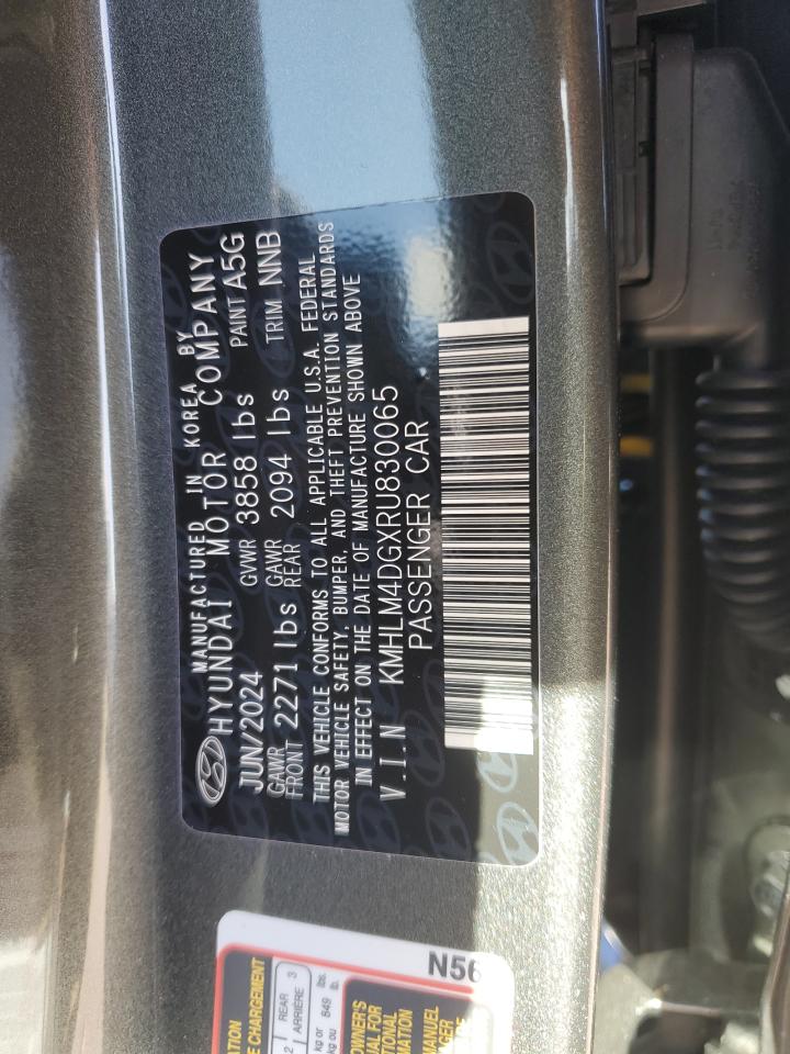 2024 HYUNDAI ELANTRA SEL VIN:KMHLM4DGXRU830065