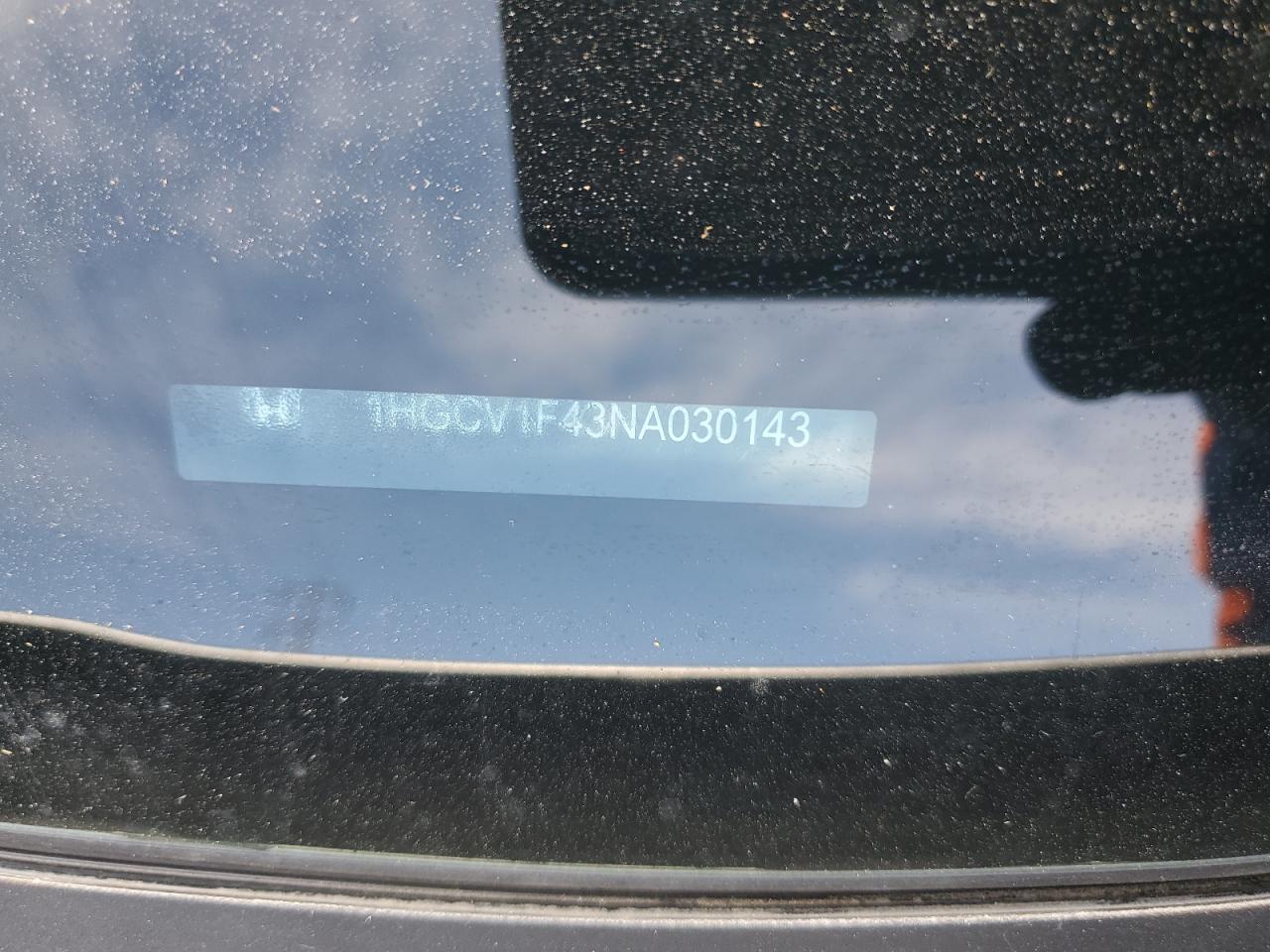 2022 HONDA ACCORD SPORT SE VIN:1HGCV1F43NA030143