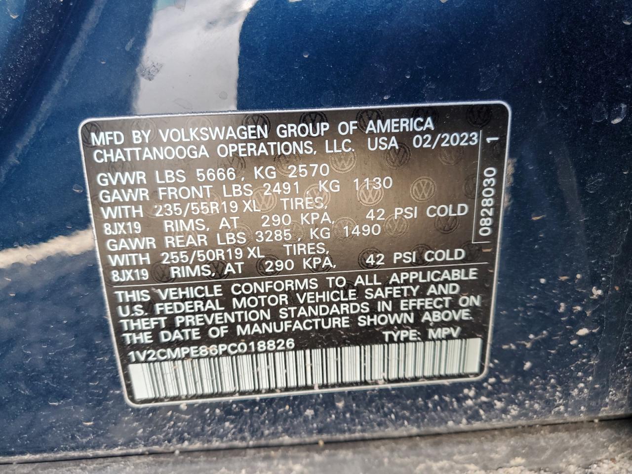 2023 VOLKSWAGEN ID.4 PRO VIN:1V2CMPE86PC018826