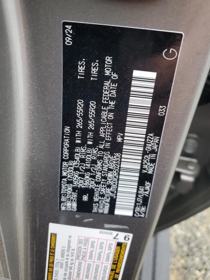 2024 LEXUS GX 550 PREMIUM/PREMIUM+ VIN:JTJTBCDX2R5023308