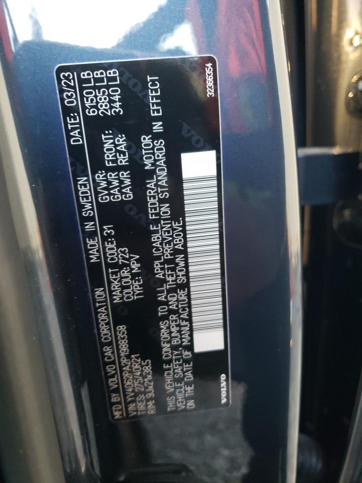 2023 VOLVO XC90 ULTIMATE VIN:YV4062PA2P1988358