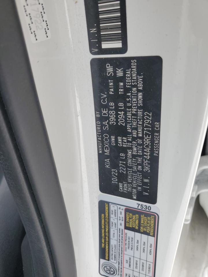 2024 KIA FORTE GT VIN:3KPF44AC9RE717922