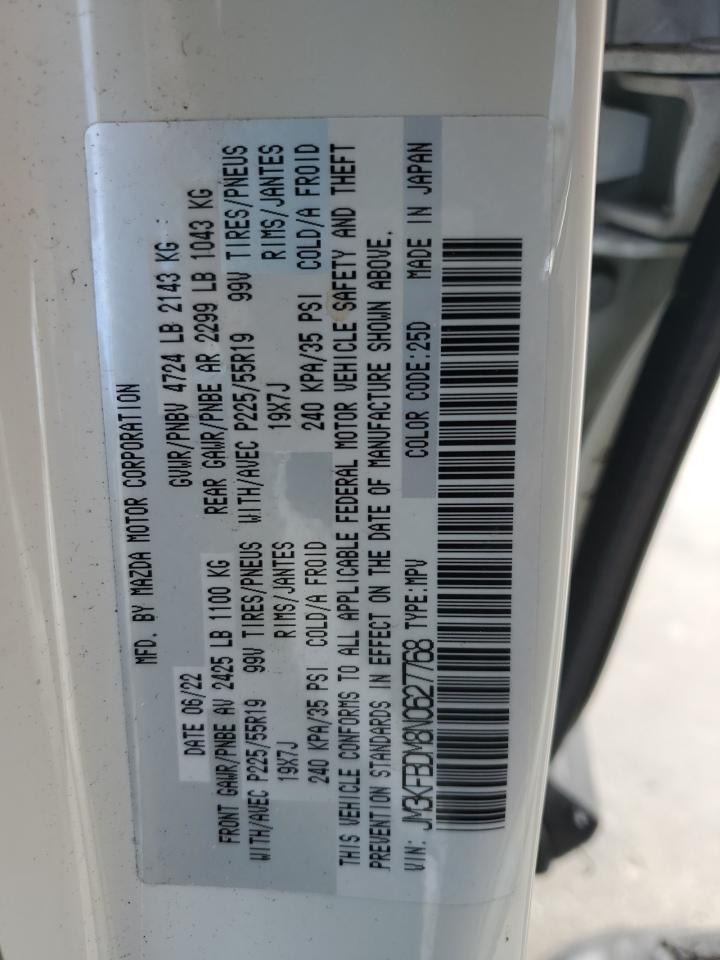 2022 MAZDA CX-5 PREMIUM VIN:JM3KFBDM8N0627768